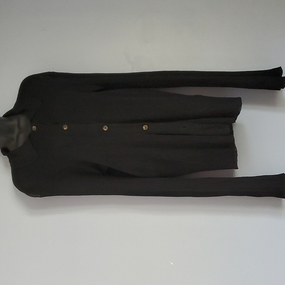 Free People Black Button-Up Top - Picture 2 of 16